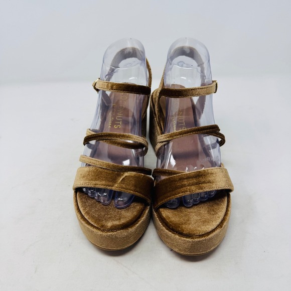 Coconuts by Matisse Stargaze Velvet Platform Block Heel Sandals Ankle Strap Sz 8 - Picture 4 of 11